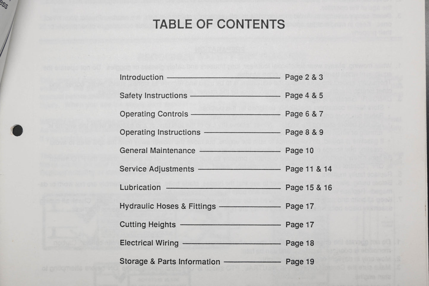 Bunton B9340 Zero Turn Mower & Deck Operator's Manual