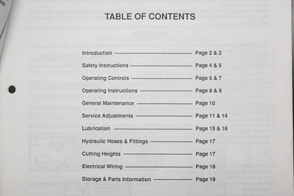 Bunton B9340 Zero Turn Mower & Deck Operator's Manual