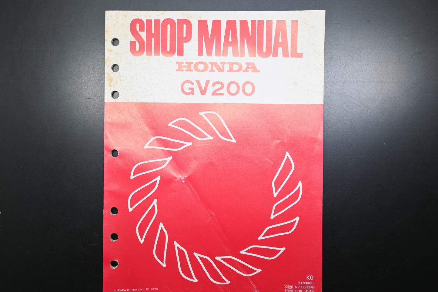 OEM Honda 6189400 GV200 Engine Shop Repair Manual