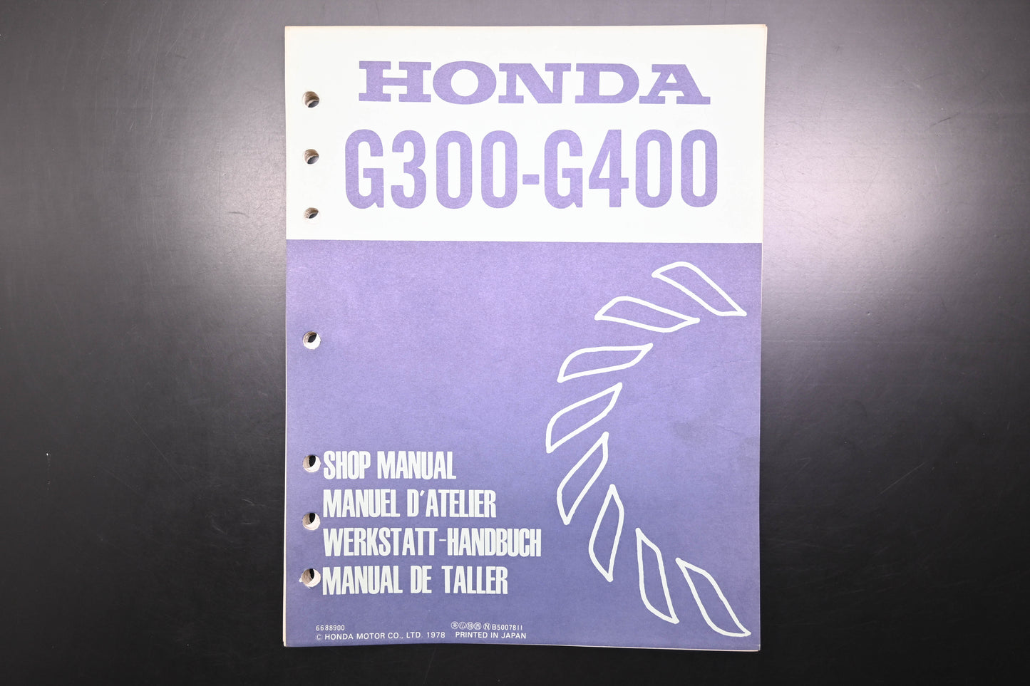 OEM Honda 6688900 G300 G400 Engine Shop Repair Manual