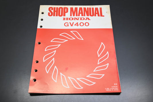 OEM Honda 6189100 GV400 Engine Shop Repair Manual