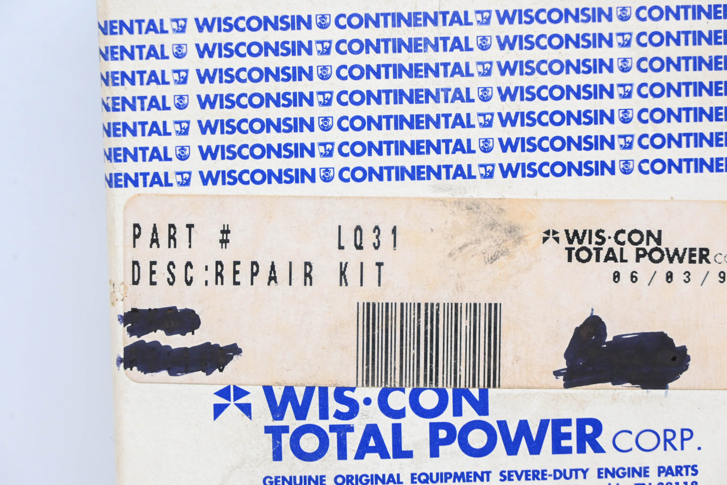 Wisconsin Total Power LQ31 Fuel Strainer Bowl Kit NOS