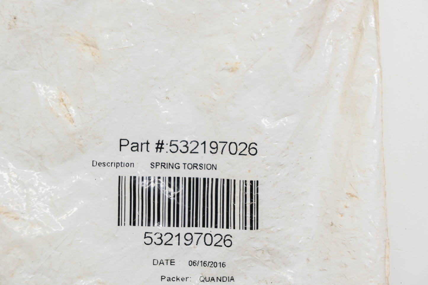 New OEM Husqvarna 532 19 70-26, 532197026 Torsion Deflect Spring NOS