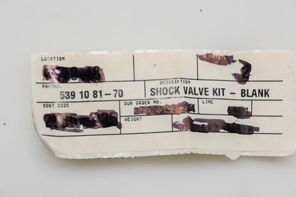 New OEM Husqvarna 539 10 81-70, 539108170 Shock Valve Kit NOS