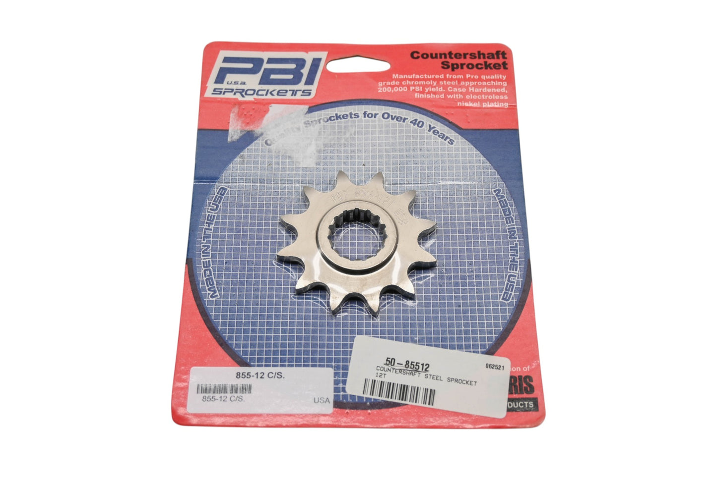 PBI 855-12 C/S, 855-12T, 50-85512 12T/15 Spline Countershaft Sprocket NOS
