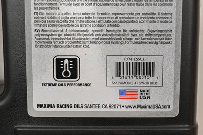 Maxima 15901 1L 5W-30 Snowmobile Engine Oil NOS