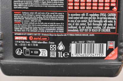 Motul 104137 1L 15W-60 Synthetic Racing Oil NOS
