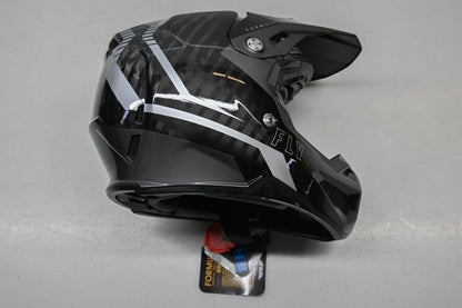 Fly Racing 73-44442X XXL Silver/Black Formula Carbon Tracer Helmet NOS