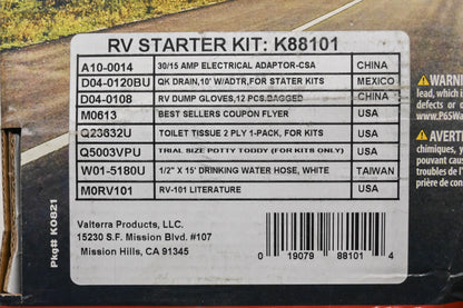 Valterra K88101 RV Starter Kit NOS