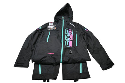 FXR 232912-1052-10 Size 10 Women's Black/Mint-E Pink Fade Recruit Lite Monosuit NOS