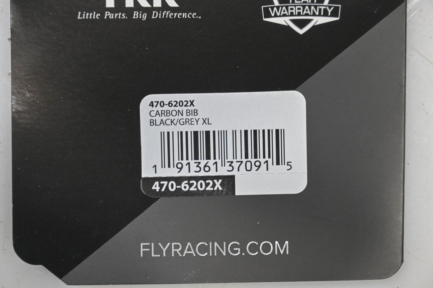 Fly Racing 470-6202X Extra-Large Men's Black/Grey Carbon Bib NOS