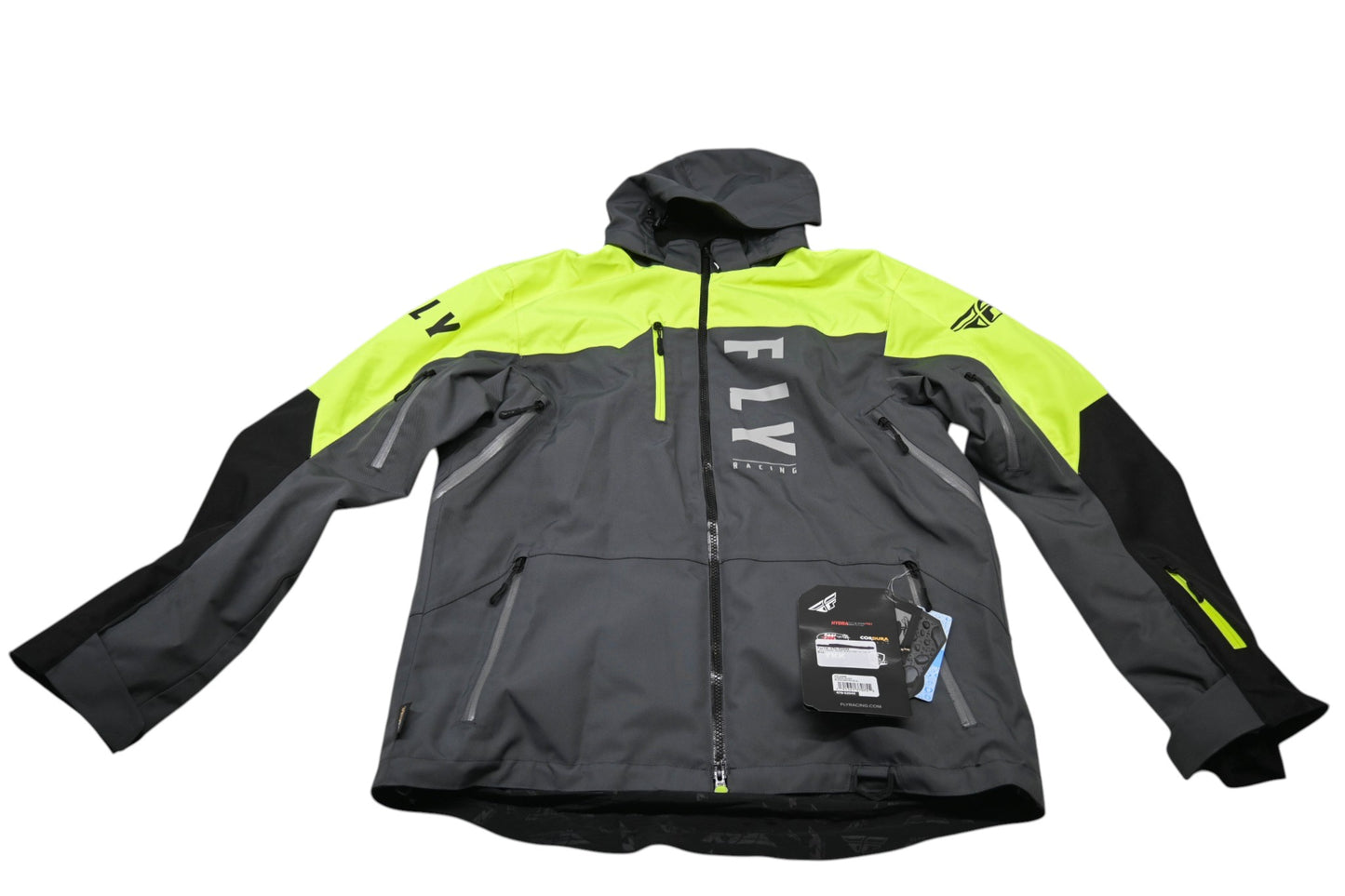 Fly Racing 470-5204X Extra-Large Men's Black/Grey/Hi-Vis Carbon Jacket NOS