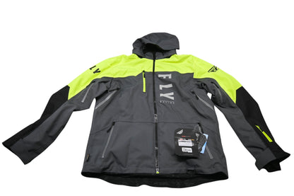 Fly Racing 470-5204X Extra-Large Men's Black/Grey/Hi-Vis Carbon Jacket NOS