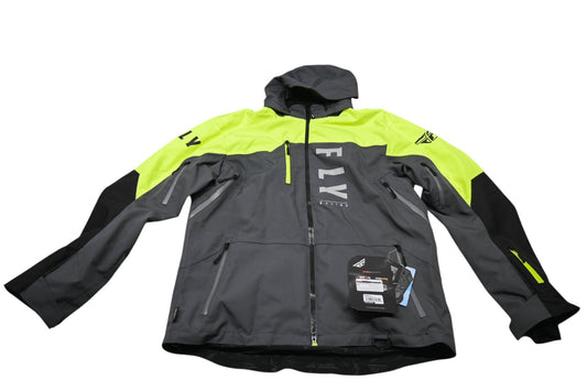 Fly Racing 470-5204X Extra-Large Men's Black/Grey/Hi-Vis Carbon Jacket NOS