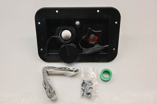 Valterra A01-2001BKVP Black Gravity/City Water Inlet Kit NOS