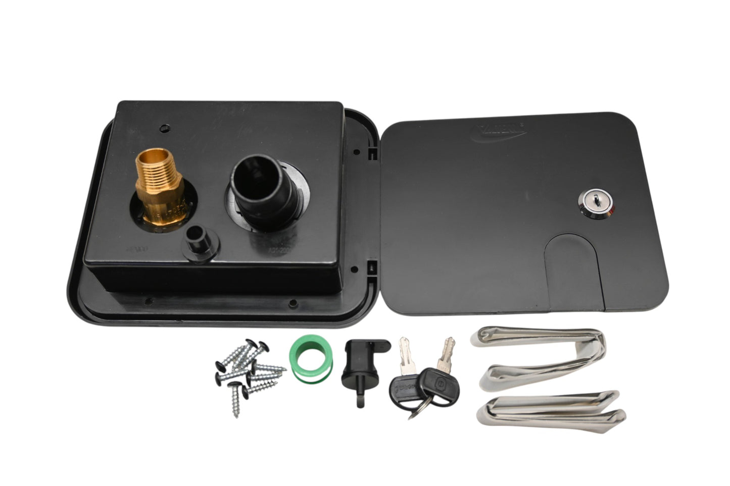 Valterra A01-2000BKVP Black Gravity/City Water Inlet Hatch Kit NOS