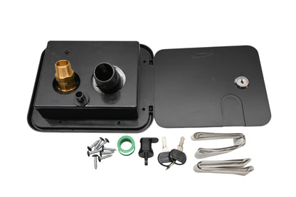 Valterra A01-2000BKVP Black Gravity/City Water Inlet Hatch Kit NOS