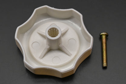 RV Designer H715 1/2" White Window Knob Kit NOS