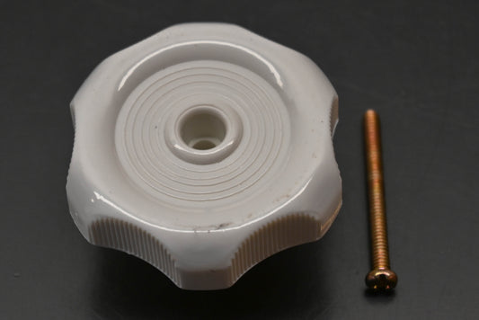 RV Designer H717 1" White Window Knob Kit NOS