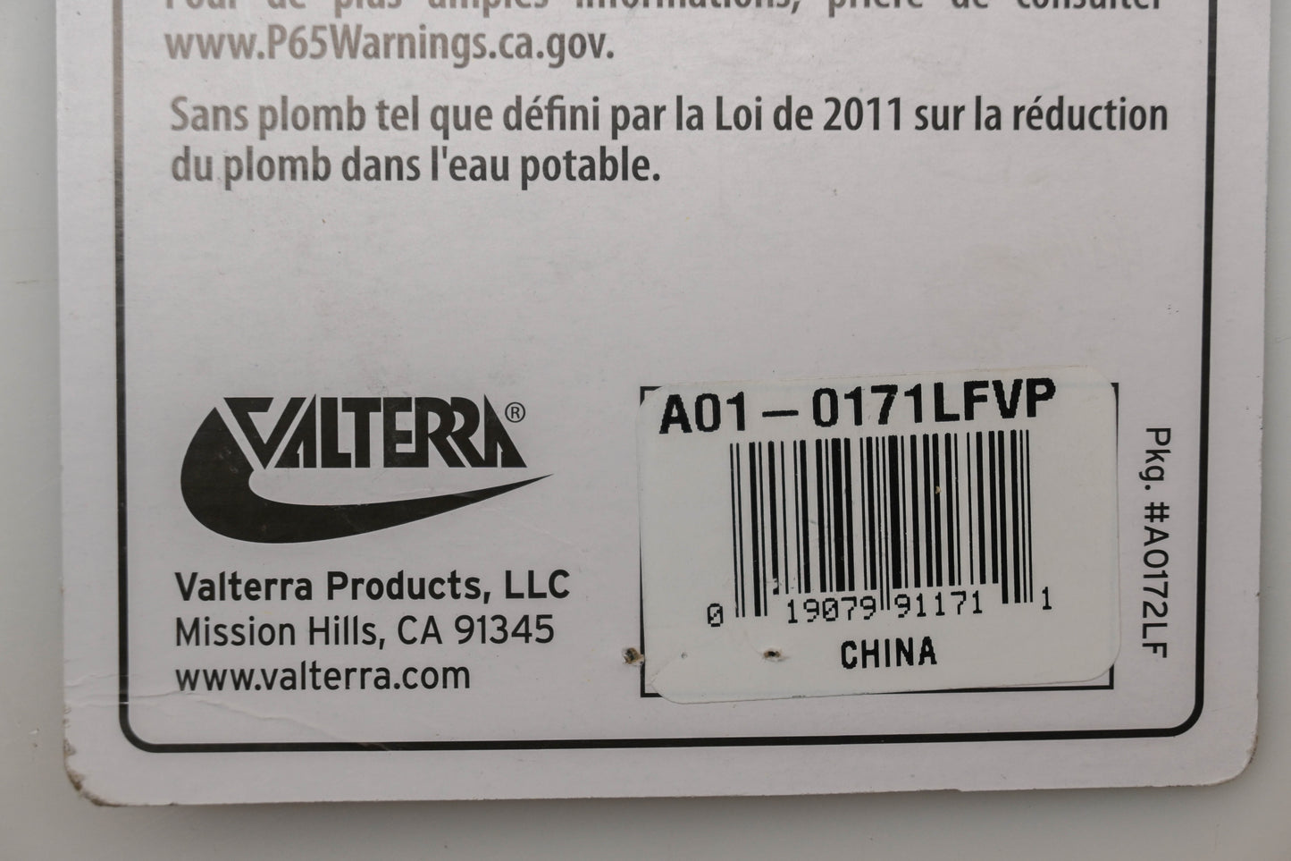 Valterra A01-0171LFVP 1/2" FPT Flush Mount Water Inlet Kit NOS