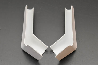 JR Products 655-PW-A White Rigid Rain Gutter Spouts Qty 2 NOS
