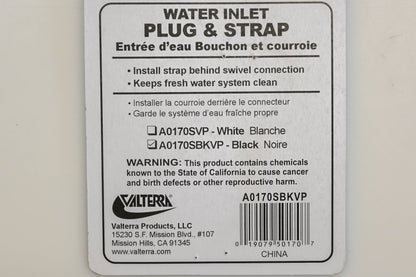 Valterra A0170SBKVP Water Inlet Plug & Strap NOS