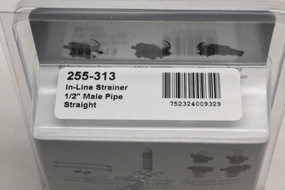 Pentair 255-313 1/2" Inline Strainer NOS