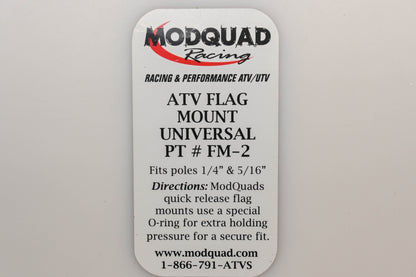 Modquad FM-2 Universal 1/4" & 5/16" ATV Flag Mount Assembly NOS