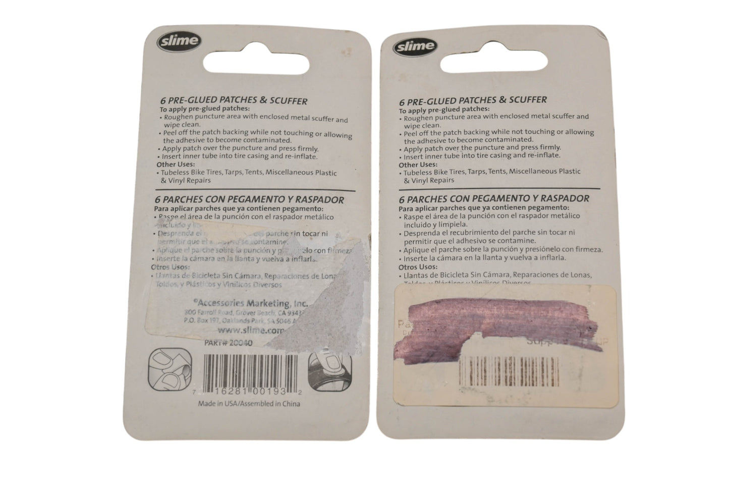 Slime 20040 Skabs Peel & Stick Patch Kits Qty 2 NOS