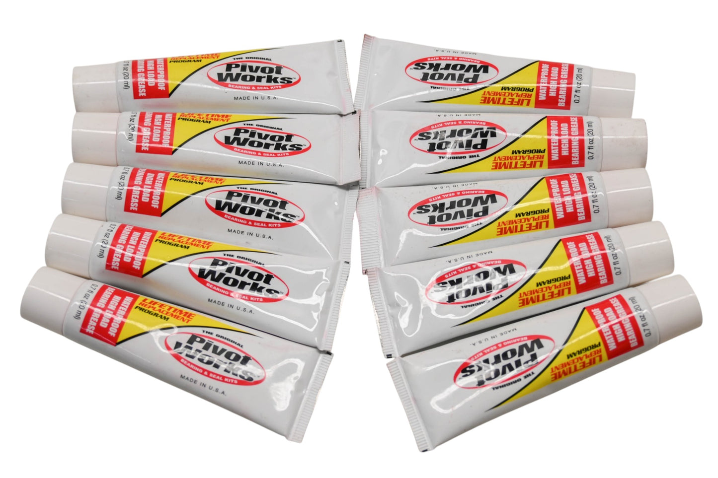 Pivot Works 3607-0035, PWP370 0.7oz Waterproof High-Load Bearing Grease Tubes Qty 10 NOS