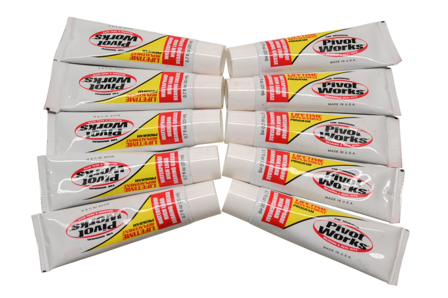 Pivot Works 3607-0035, PWP370 0.7oz Waterproof High-Load Bearing Grease Tubes Qty 10 NOS