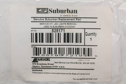Suburban 525171 LED Light Removal Kit NOS