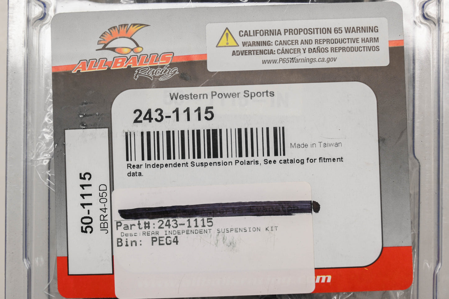All Balls 243-1115, 50-1115 Rear A-Arm Kit NOS