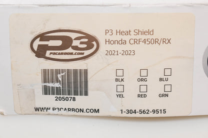P3 Carbon 205078 Carbon Fiber Heat Shield Kit NOS