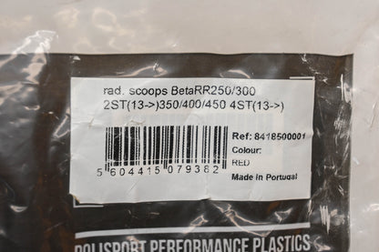 Polisport 8418500001 Red Radiator Shroud Kit NOS