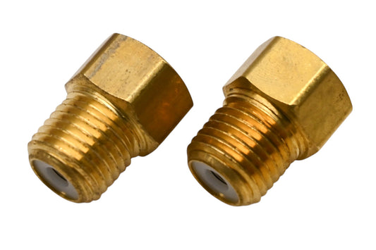 JR Products 07-30045 1/4" Inverted Flare To MPT Connector Check Valve Qty 2 NOS