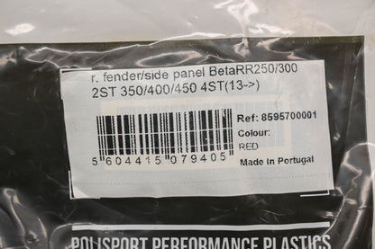 Polisport 8595700001 Red Rear Fender NOS