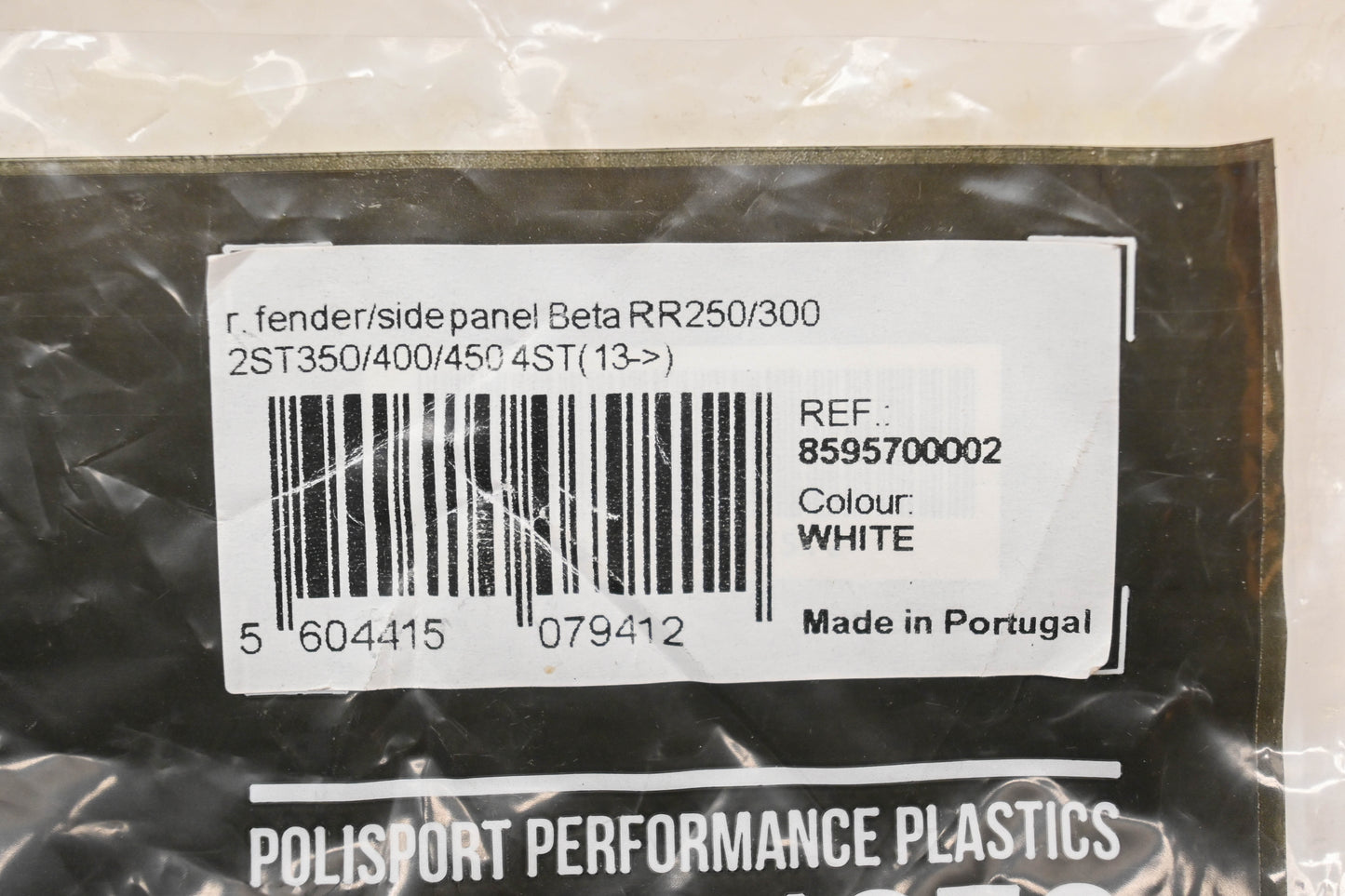 Polisport 8595700002 White Rear Fender NOS