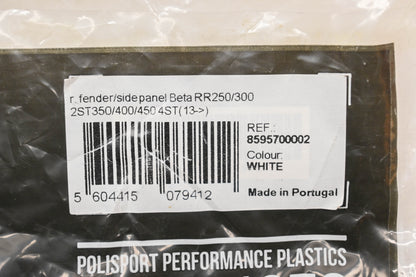 Polisport 8595700002 White Rear Fender NOS