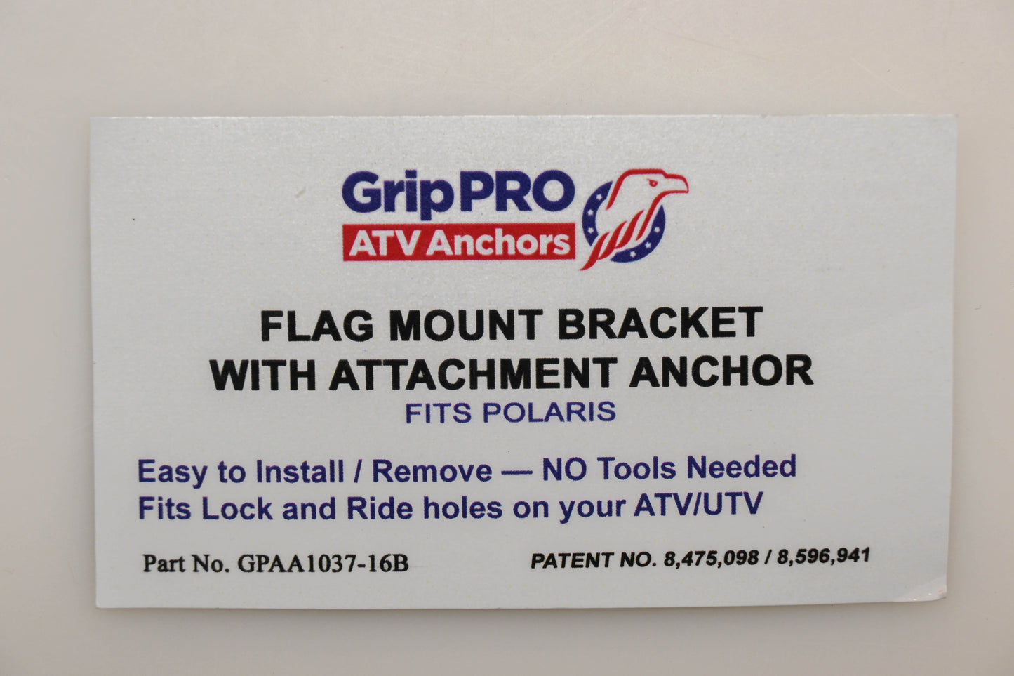 GripPro GPAA1037-16B Flag Mount Bracket Assembly NOS