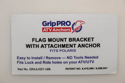 GripPro GPAA1037-16B Flag Mount Bracket Assembly NOS
