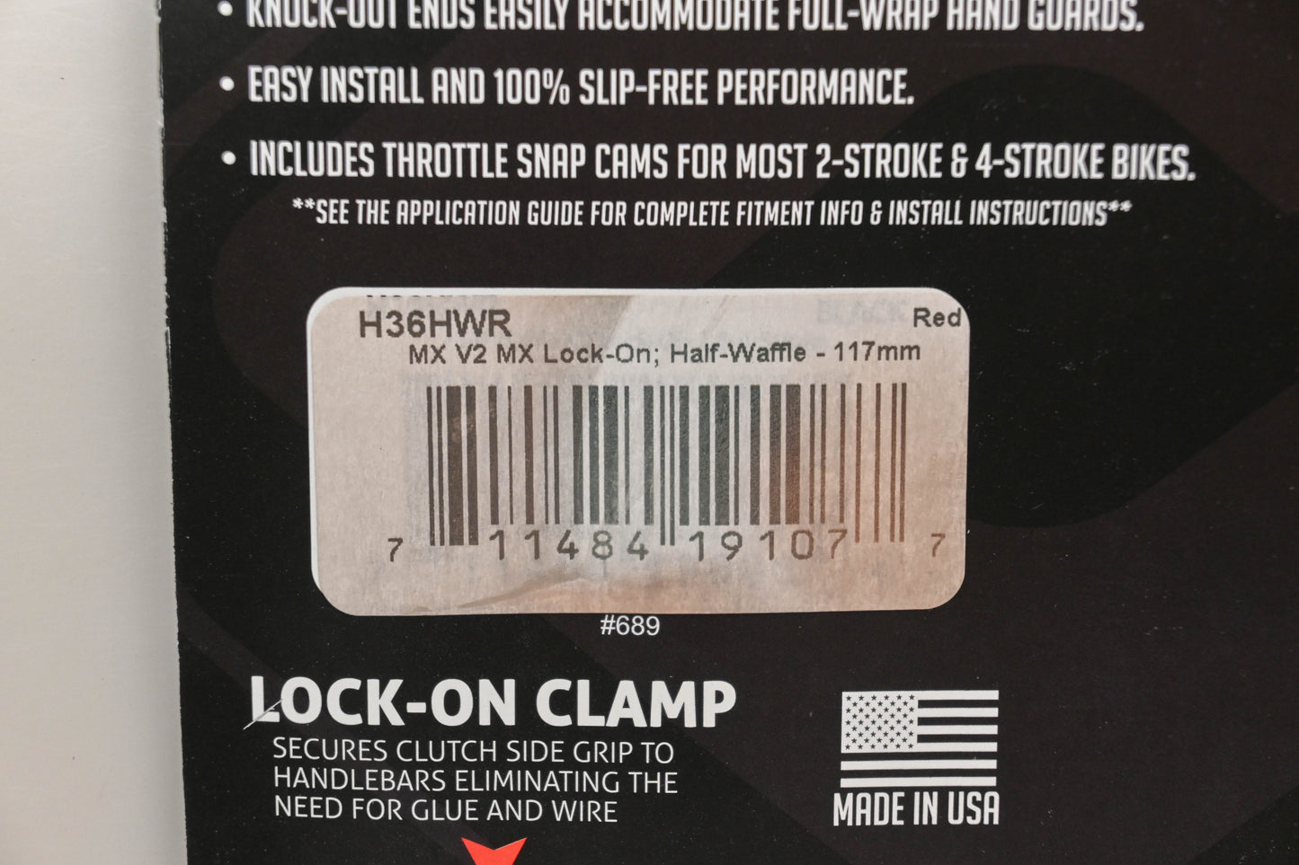 Odi H36HWR 117mm Red V2 Lock-On Grip Kit NOS