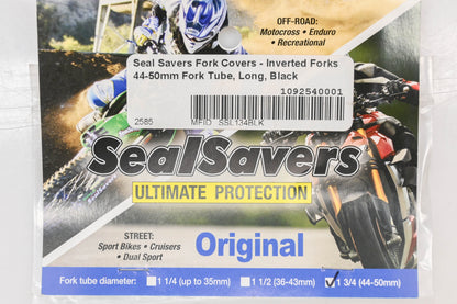 SealSavers SSL134BLK 44-50mm Fork Cover Kit NOS