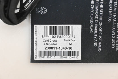 FXR 230811-1040-10 Medium Black Ops Cold Cross Lite Gloves NOS