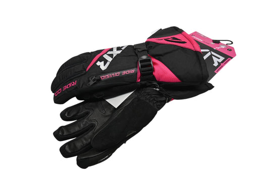 FXR 220833-1090-13 Womens Large Black/Fuchsia Fusion Gloves NOS