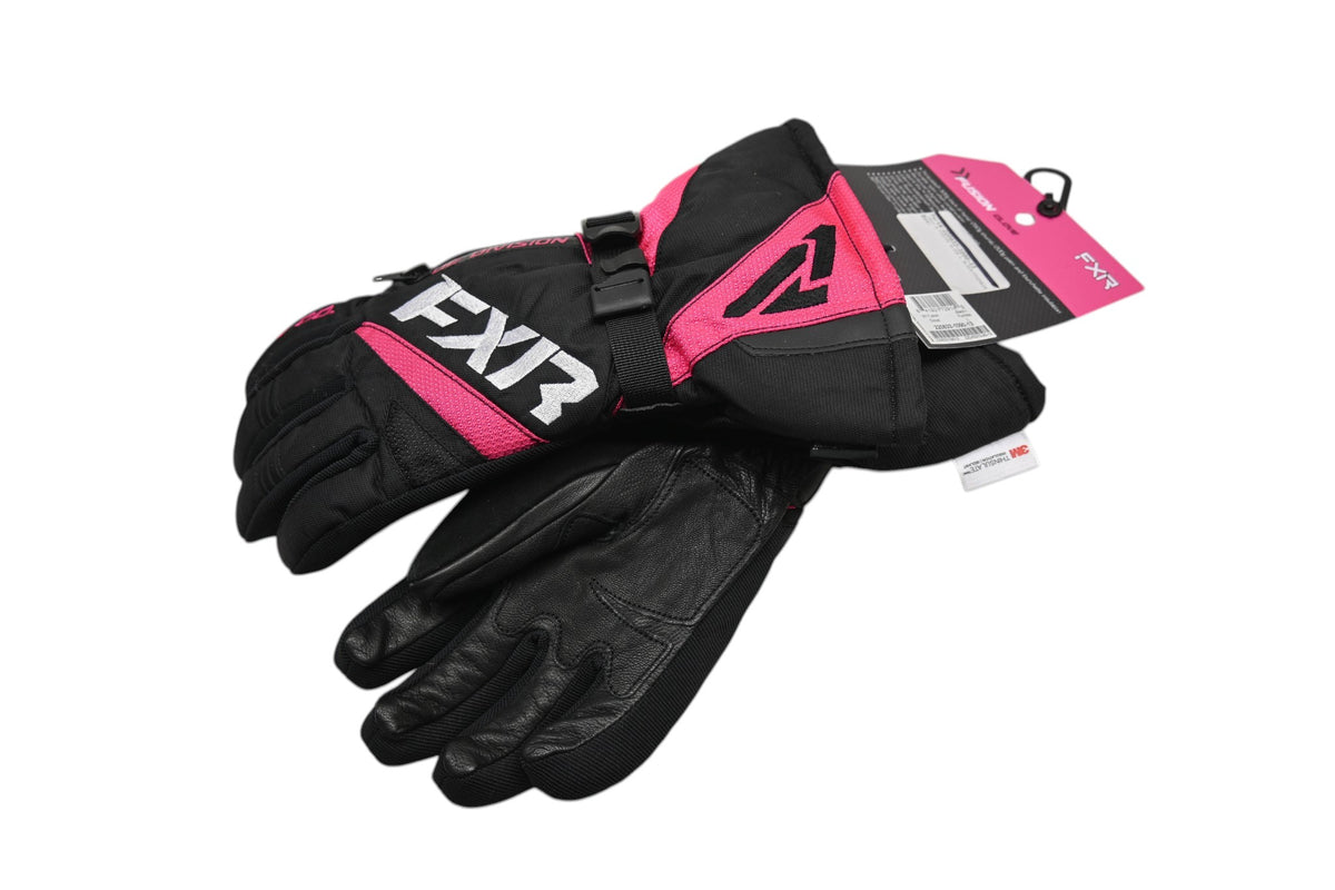 FXR 220833-1090-13 Womens Large Black/Fuchsia Fusion Gloves NOS