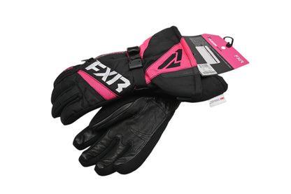 FXR 220833-1090-13 Womens Large Black/Fuchsia Fusion Gloves NOS