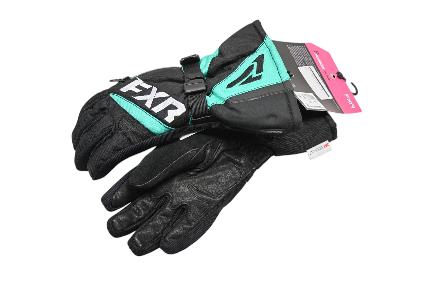 FXR 220833-1052-07 Womens Small Black/Mint Fusion Gloves NOS