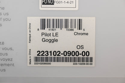 FXR 223102-0900-00 Chrome Pilot LE Goggle Kit NOS
