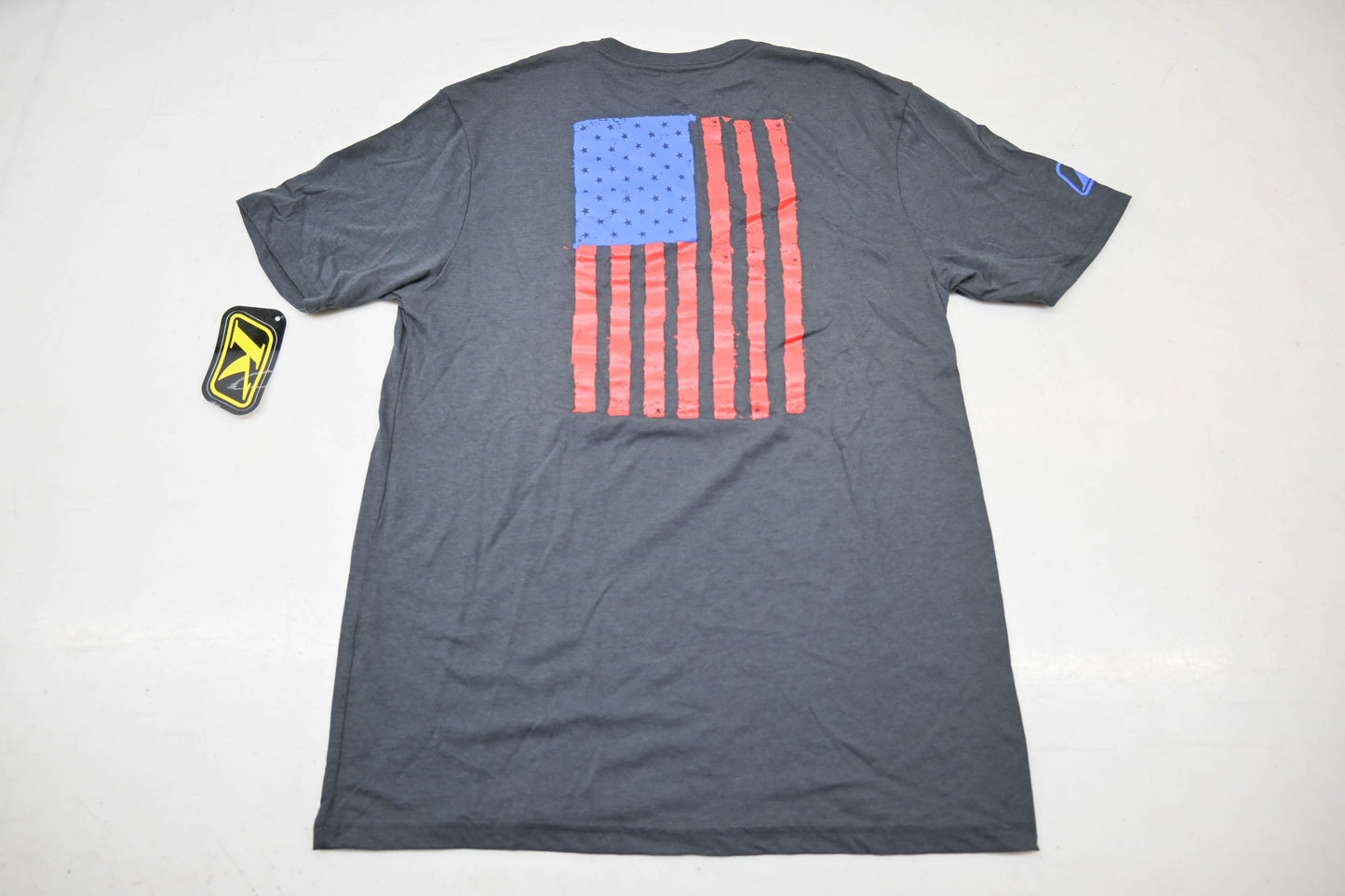 Klim 7476-000-130-600 Medium Charcoal/Fiery Red/Blue Patriot T-Shirt NOS